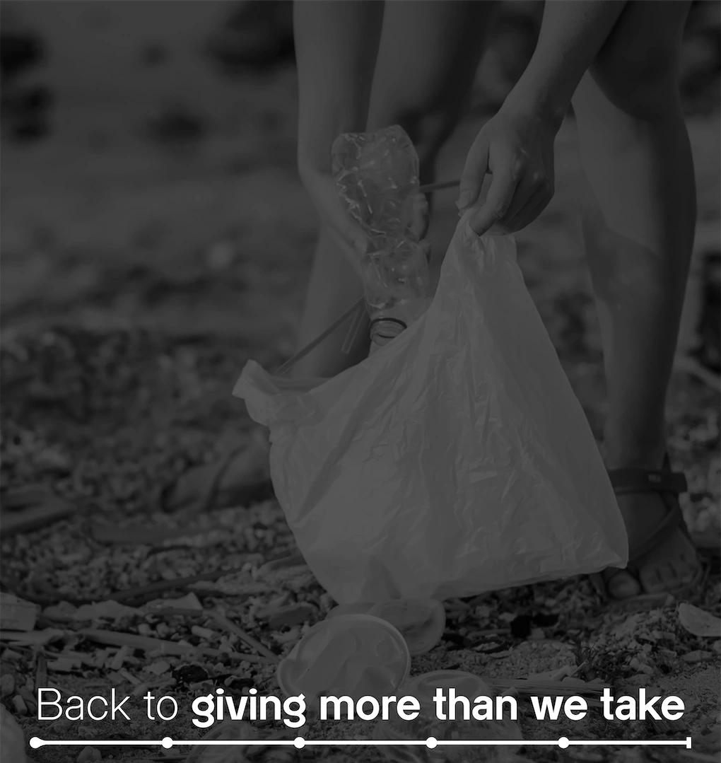 Back to giving more than we take