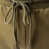 Men’s olive 100% cotton sweatpants with a drawstring waist