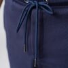 Men's navy 100% cotton sweatpants with a drawstring waist