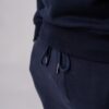 Men's navy 100% cotton sweatpants with a drawstring waist