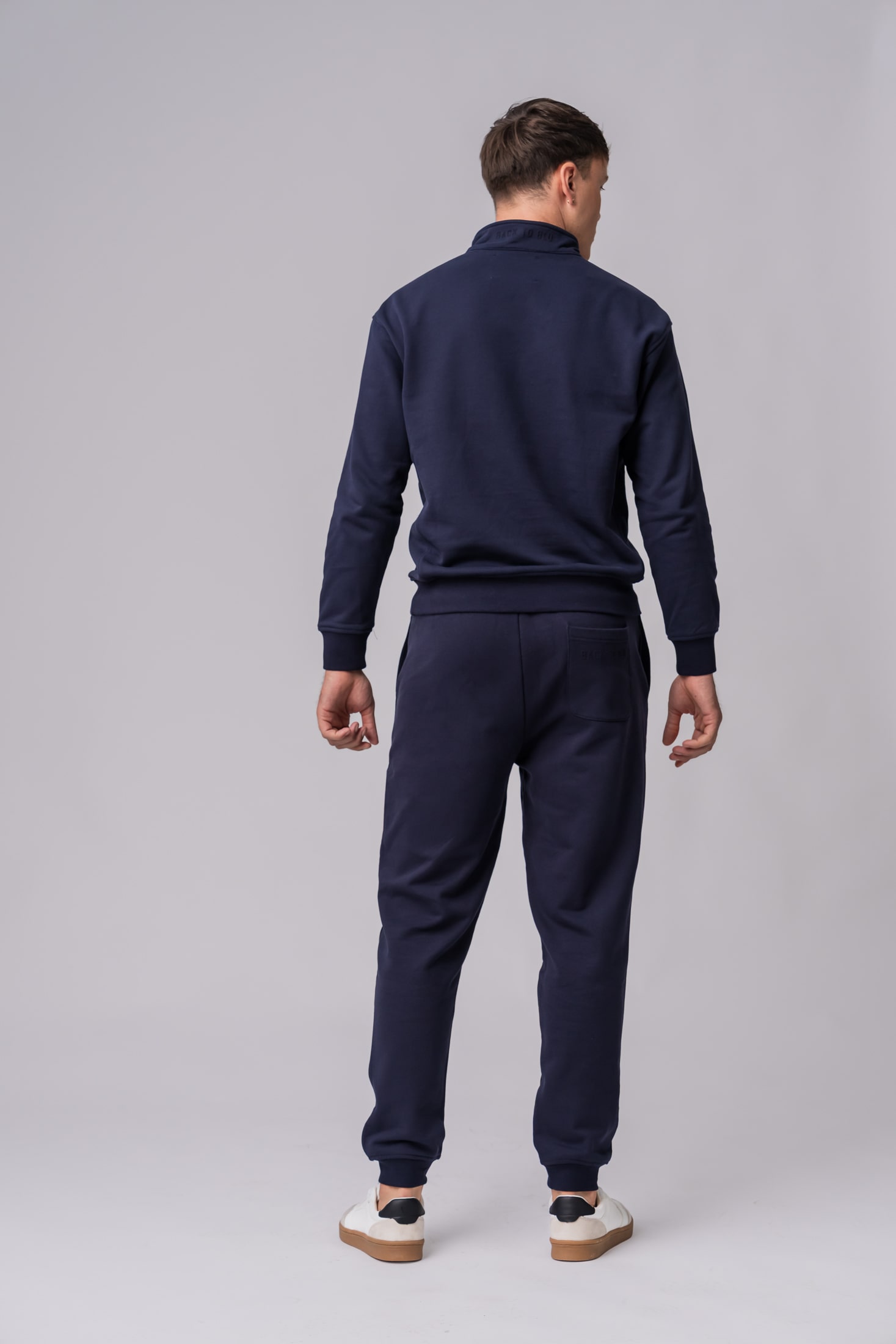 Men's navy 100% cotton sweatsuit