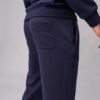 Men's navy 100% cotton sweatpants with back pockets