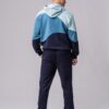 Men’s 100% cotton colorblock sweatsuit in blue colors