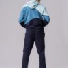 Men’s 100% cotton colorblock tracksuit in blue colors
