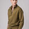 Men’s olive 100% cotton regular-slim fit sweatsuit