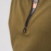 Men’s olive 100% cotton half-zip sweatshirt