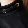 Women’s black 100% cotton zip-up sweatshirt