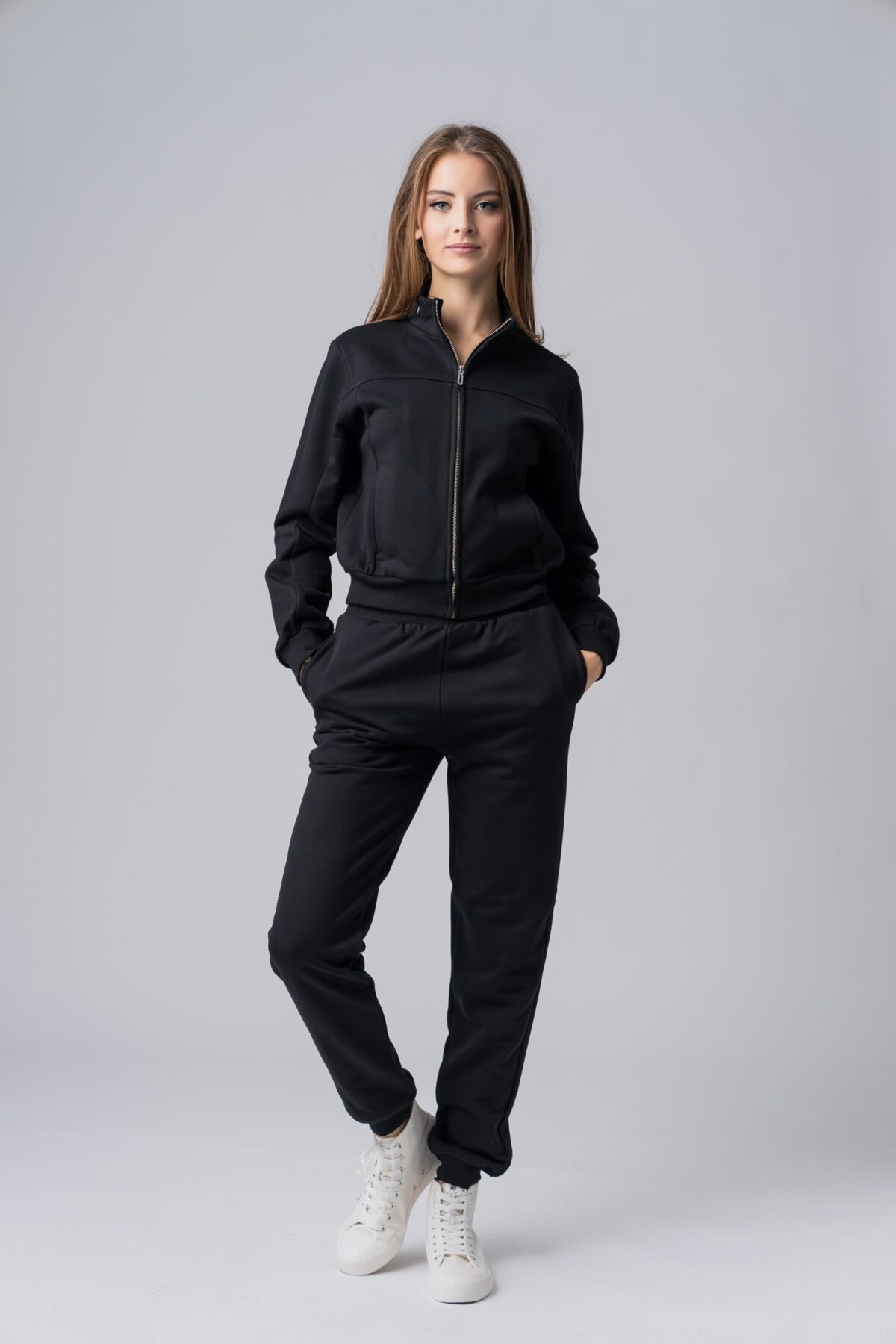 Zip-Up Sweatshirt Jacket