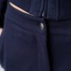 Women's 100% cotton navy sweatpants with a buttoned waist