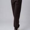 Women’s brown 100% cotton regular-slim fit sweatpants