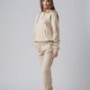 Women’s beige 100% cotton regular fit tracksuit