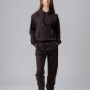 Women’s brown 100% cotton regular fit sweatsuit