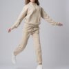 Women’s beige 100% cotton regular fit active wear