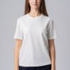 Women’s white T-shirt made from 100% cotton, everyday sustainable basic, soft and breathable short-sleeve top.