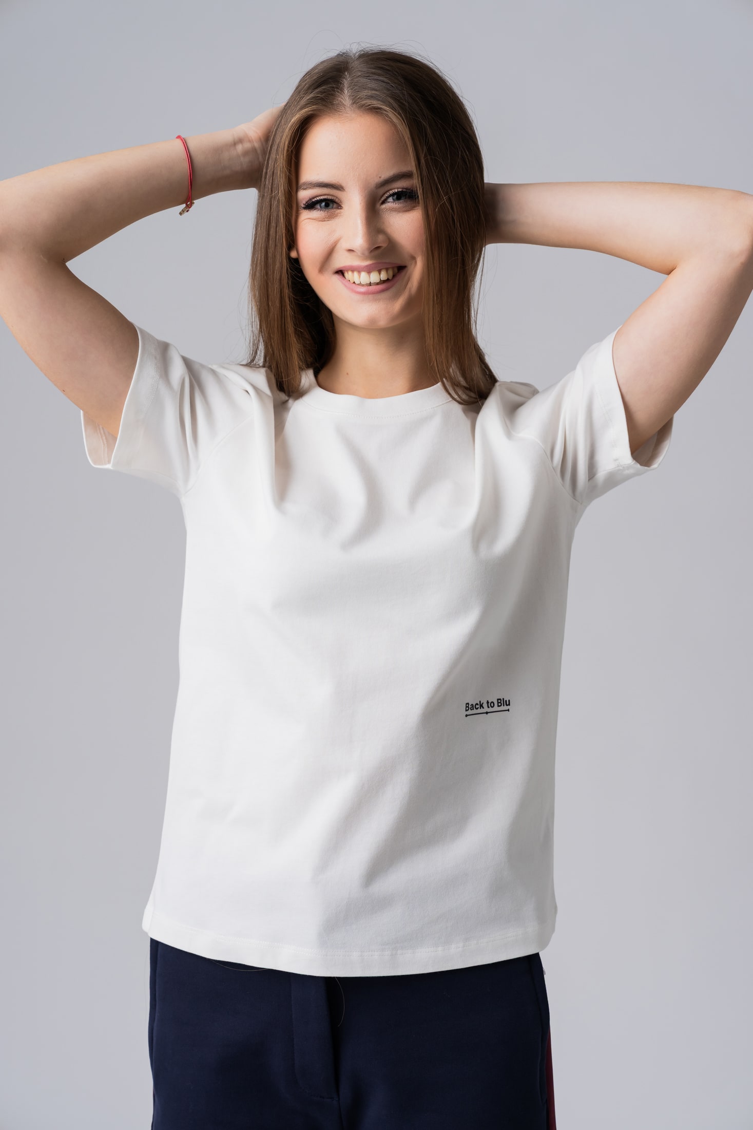 Women's white 100% cotton T-Shirt